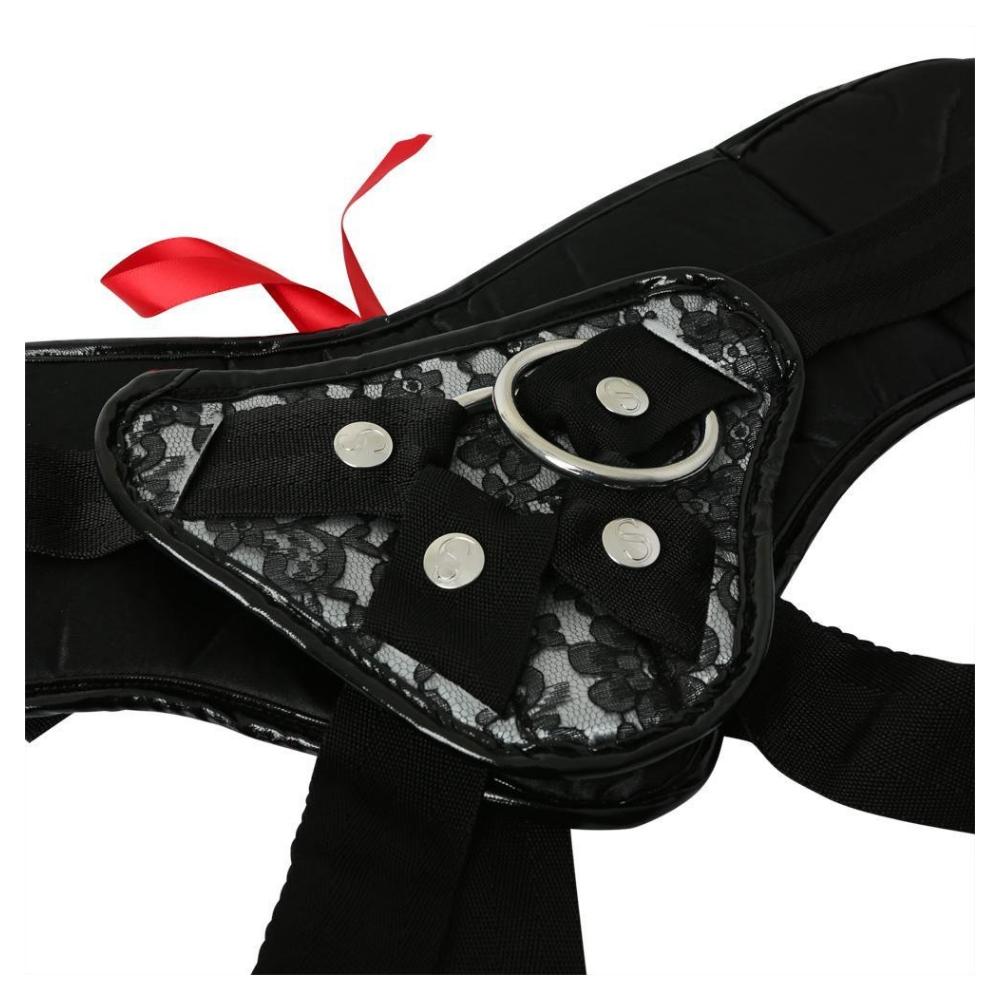 Sportsheets Plus Size Grey and Black Lace Harness