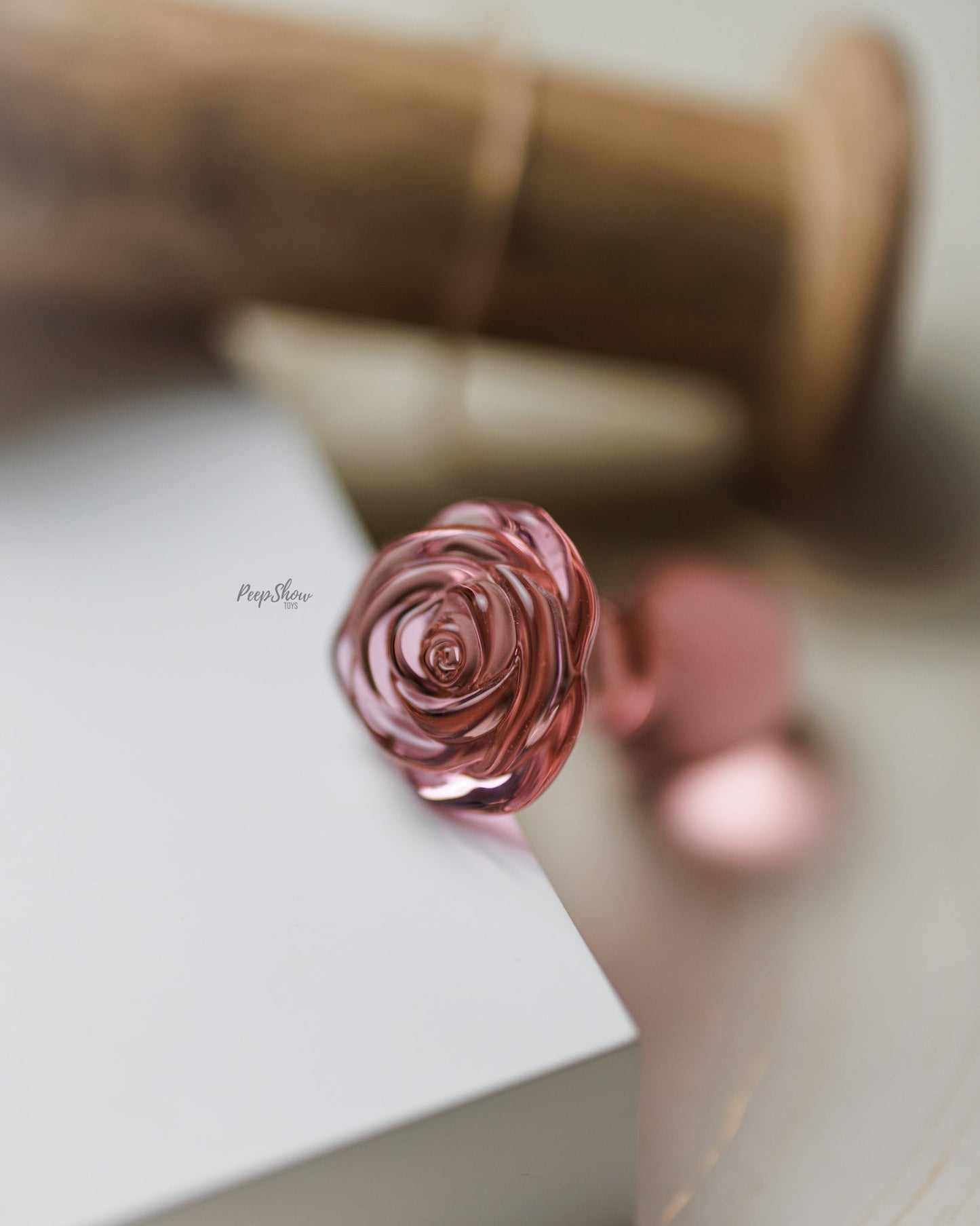 Crystal Glass Rose Anal Plug by NS