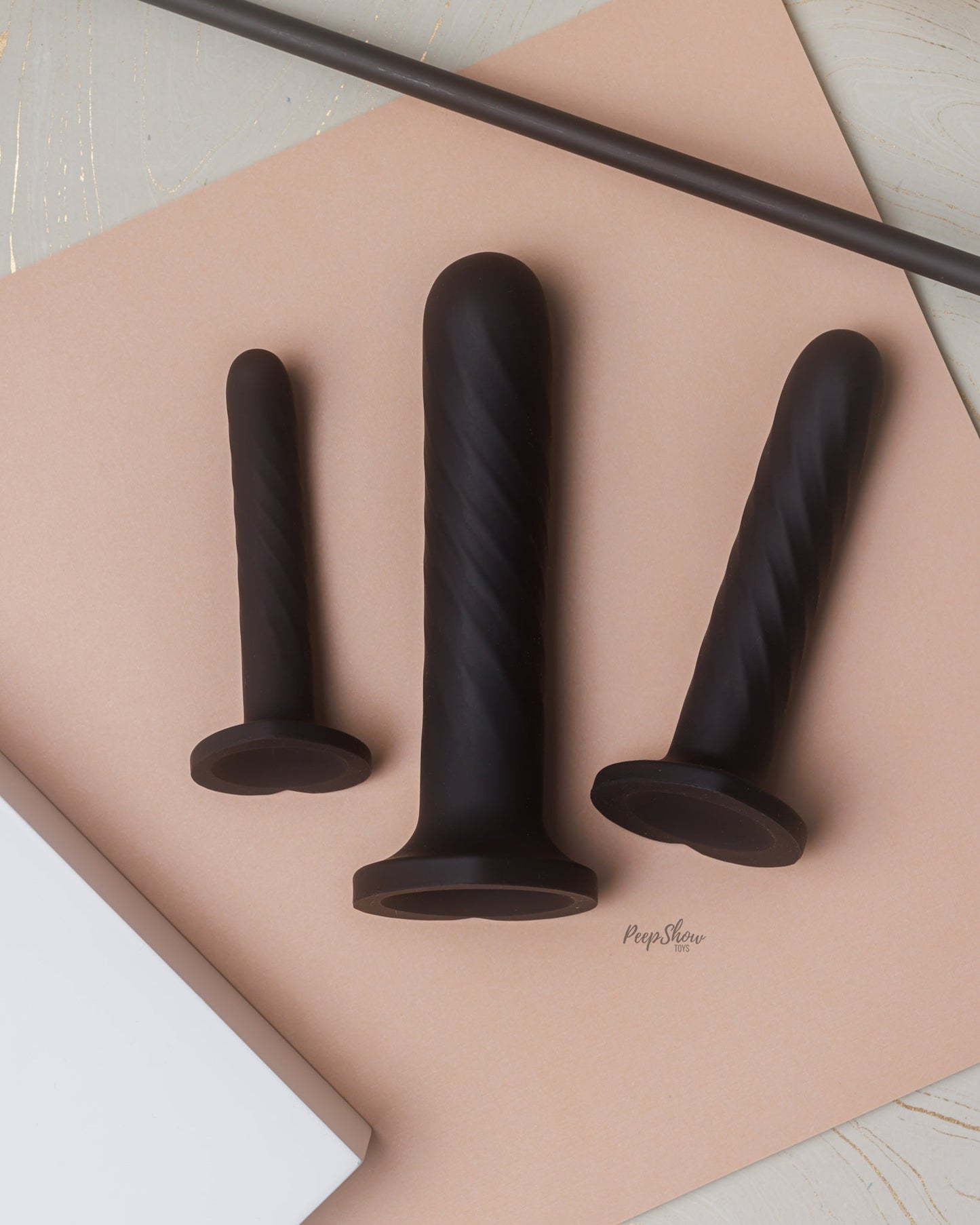 Blush Temptasia Twist Kit Silicone Suction Cup Dildos, Set of Three