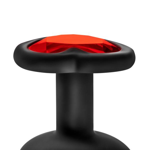 Luxe Bling Plugs Silicone Butt Plug Training Kit with Red Gems
