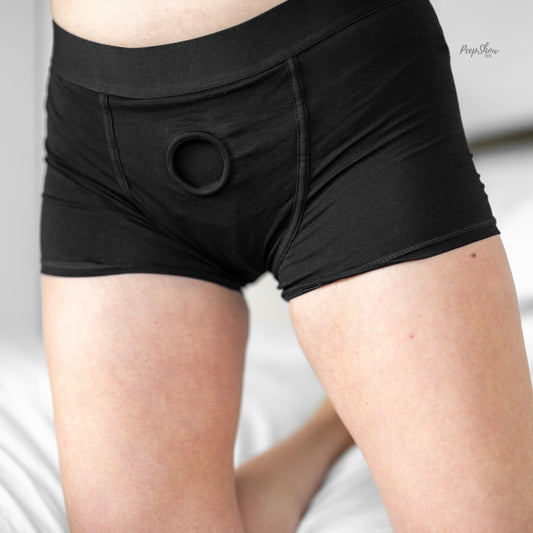Packer Gear Black Boxer Brief Packing Harness by Calexotics