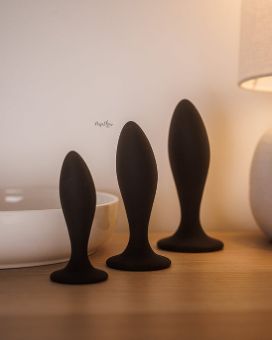 Silicone Anal Curve Kit - 3 Butt Plugs