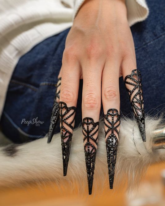 Black Sensory Fingertips - 2 Metal Claws