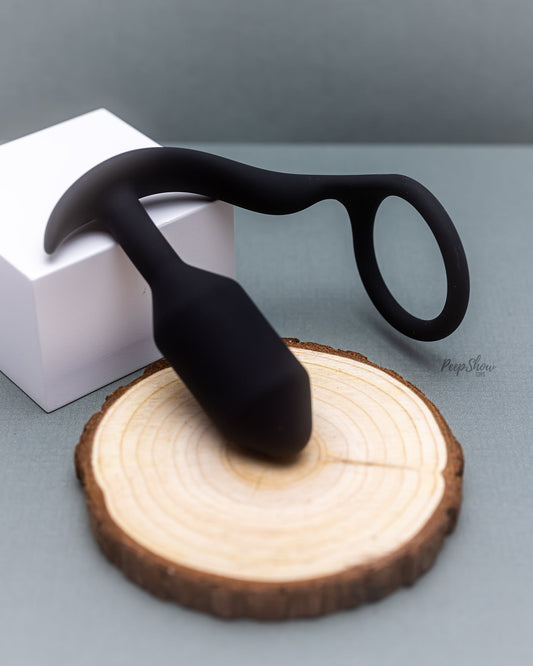 b-Vibe Snug and Tug Weighted Butt Plug + Cock Ring
