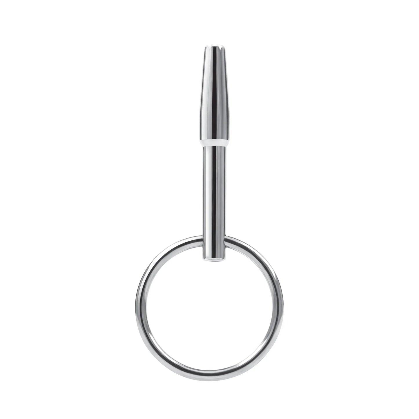 Blueline Hollow Penis Plug with Ring Urethral Probe, Stainless Steel