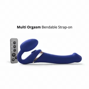 Multi-Orgasm Strap-On Dildo with Licking Tongue and Vibration