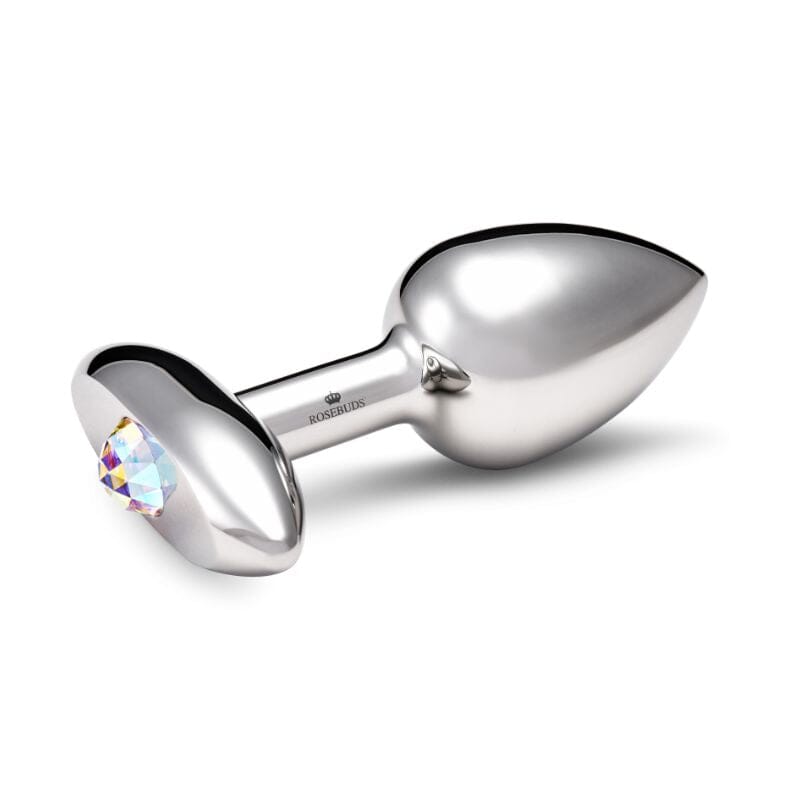 Rosebuds Stainless Steel Plug with T-Bar Base and Swarovski Crystal