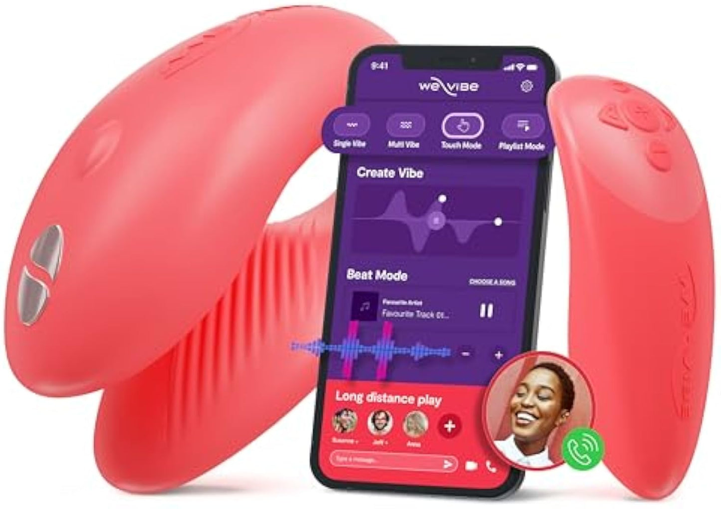 We-Vibe Chorus Vibrating Sex Toys for Couples Remote Control Vibrator Wearable