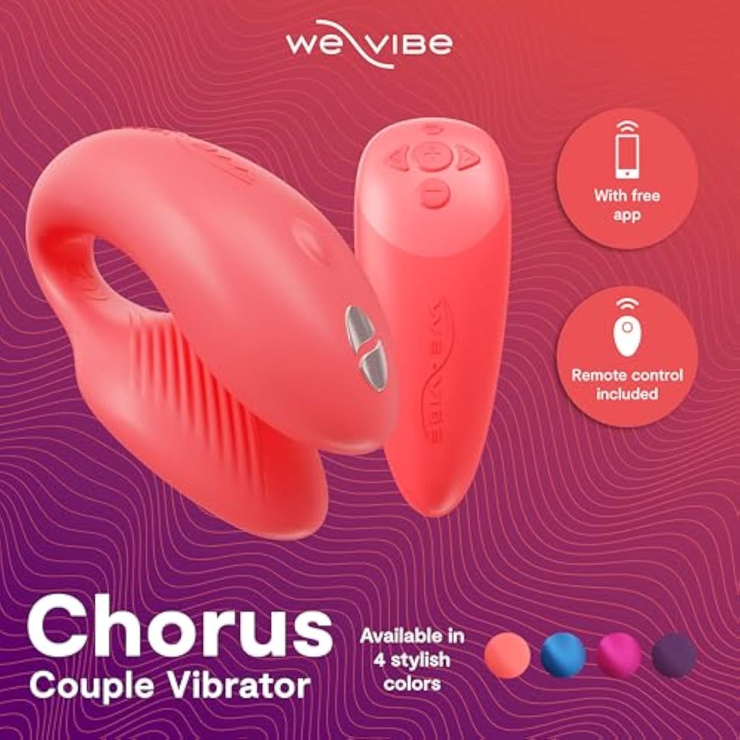 We-Vibe Chorus Vibrating Sex Toys for Couples Remote Control Vibrator Wearable