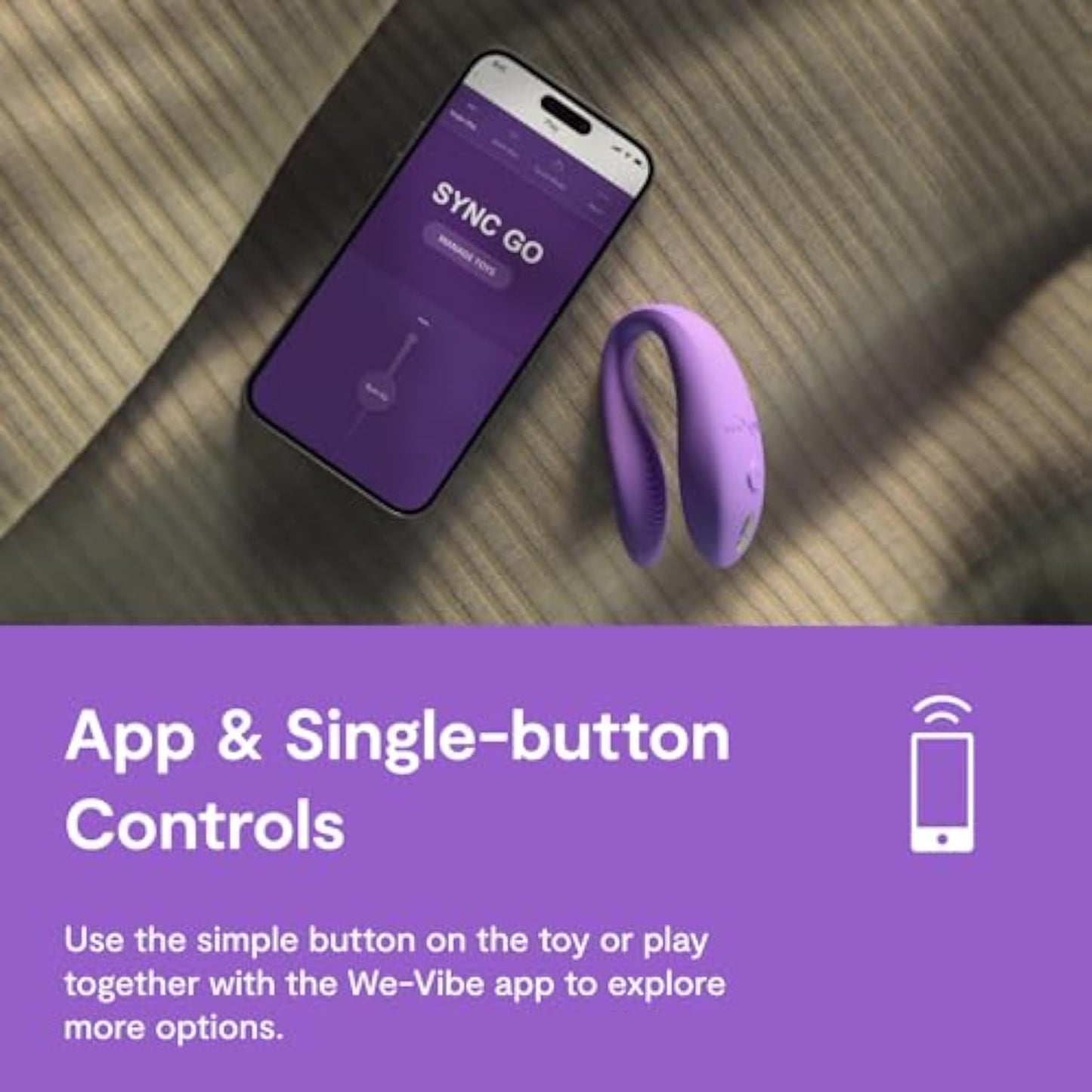 We-Vibe Sync Go Couples Vibrator with Travel Case