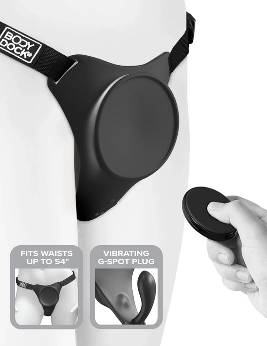 Body Dock G-Spot Pro vibrating vagina plug strap-on harness