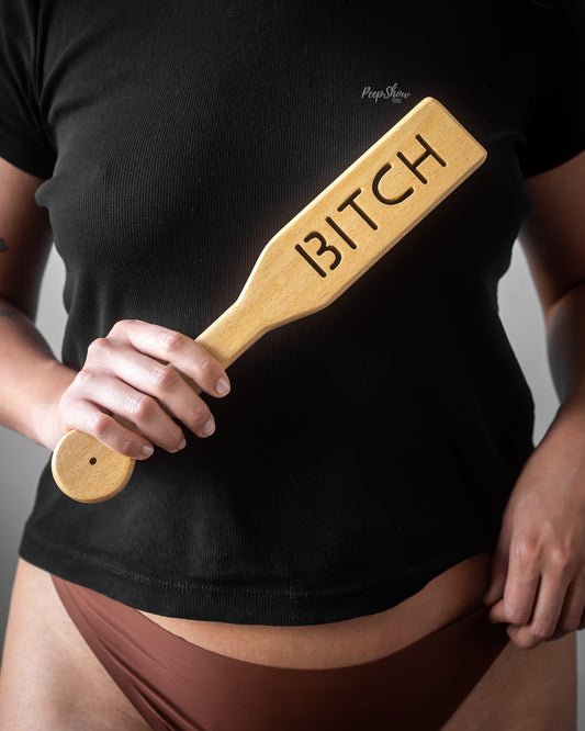 "BITCH" Wood Paddle - Zelkova
