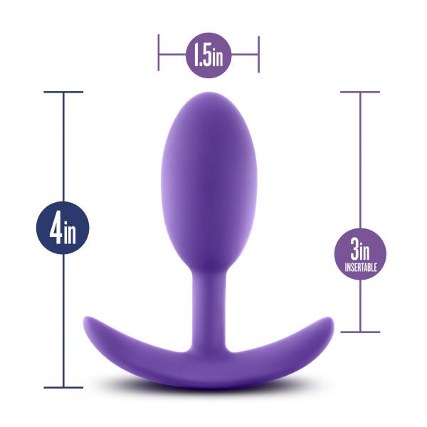 Blush Luxe Wearable Vibra Slim Silicone Butt Plugs, Small & Medium
