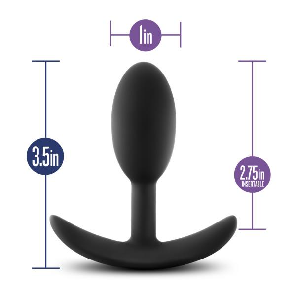 Blush Luxe Wearable Vibra Slim Silicone Butt Plugs, Small & Medium