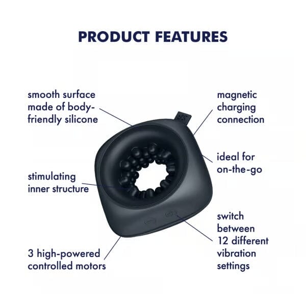 Satisfyer Ring Stroker - Compact Penis Masturbator 2" Height